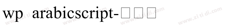 wp arabicscript字体转换